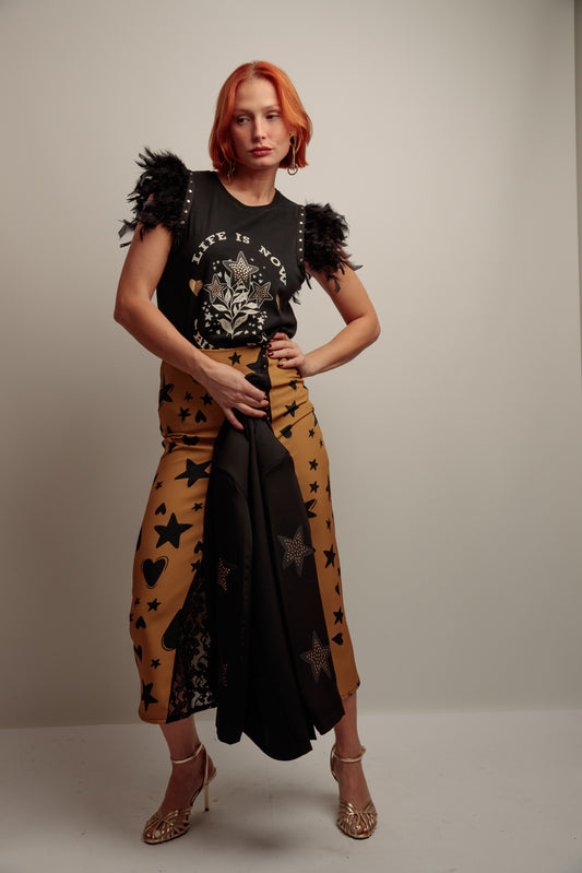 Camiseta Plumas Life Is Now