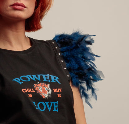 Camiseta Plumas Power Love