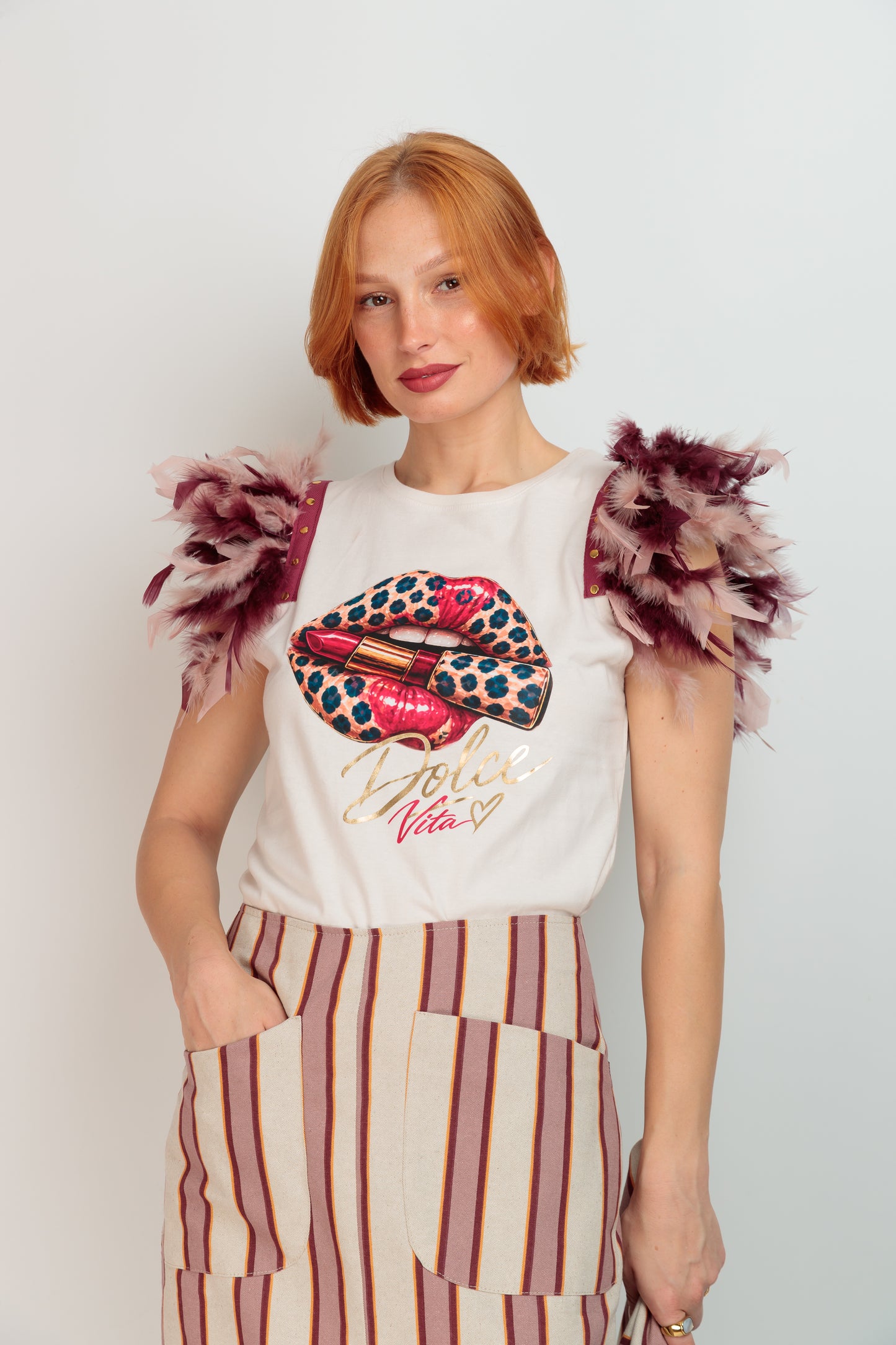 Dolce Boca Feather T-Shirt
