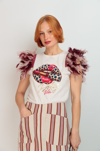 Dolce Boca Feather T-Shirt