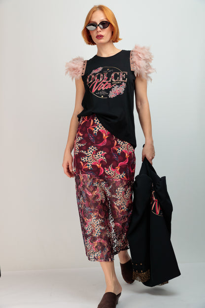 Camiseta Plumas Dolce Vita