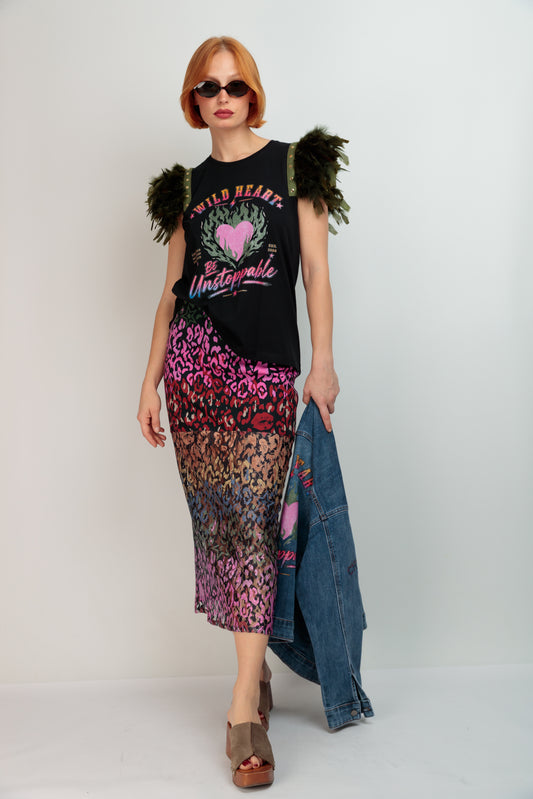 T-shirt Plumes Flammes Fortune
