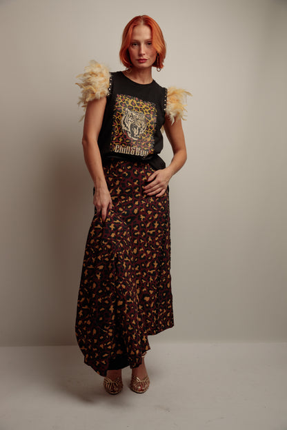Camiseta Plumas Tigre Print