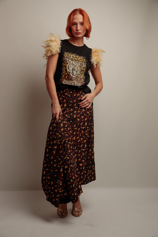 Camiseta Plumas Tigre Print