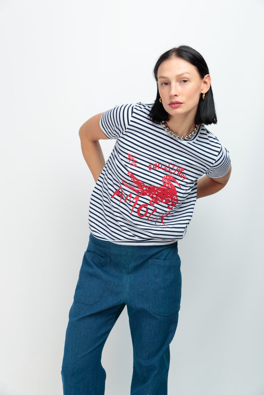 Camiseta Rayas Amour Expresiones