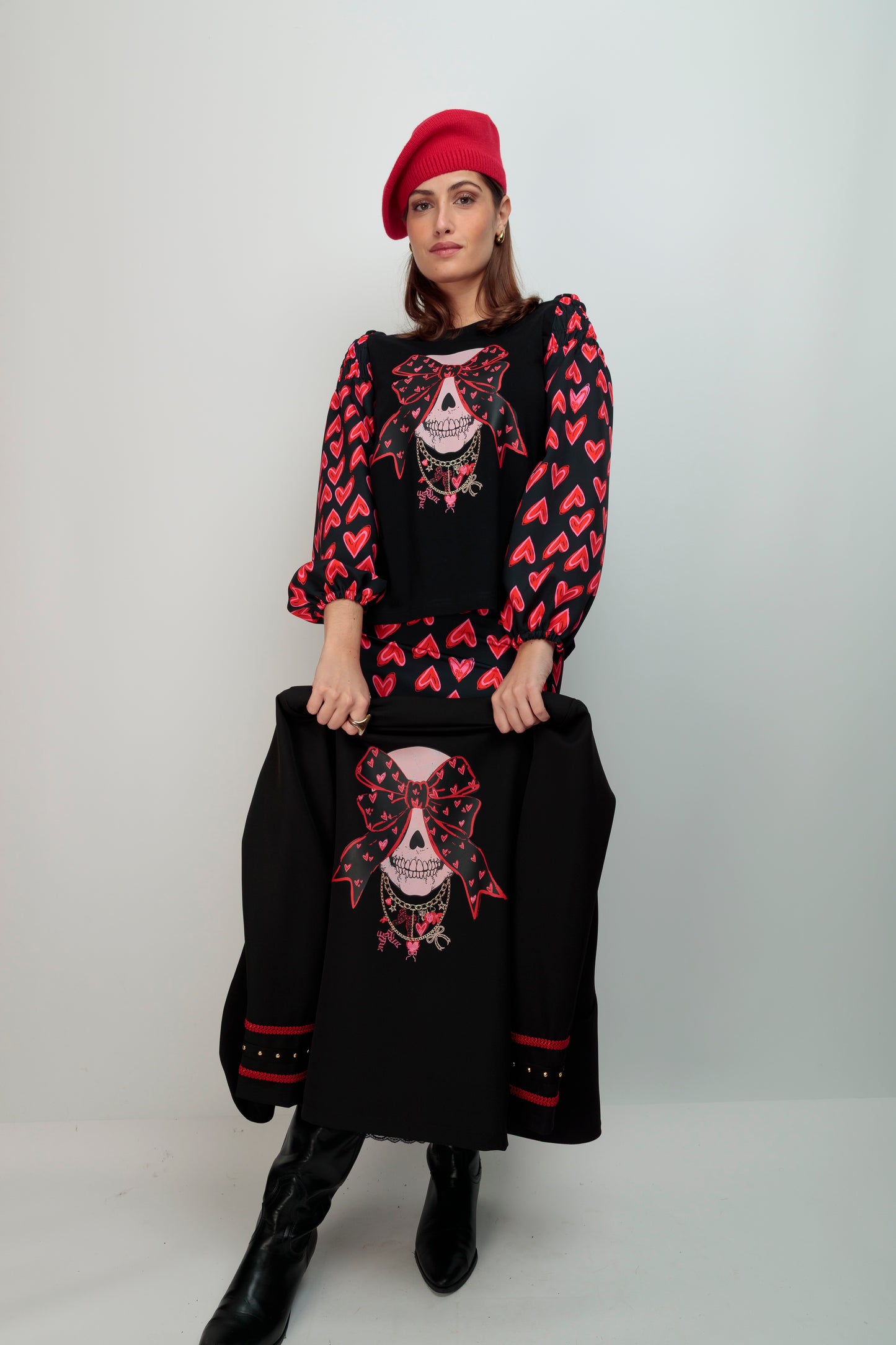 Camiseta Reina Skull Collares