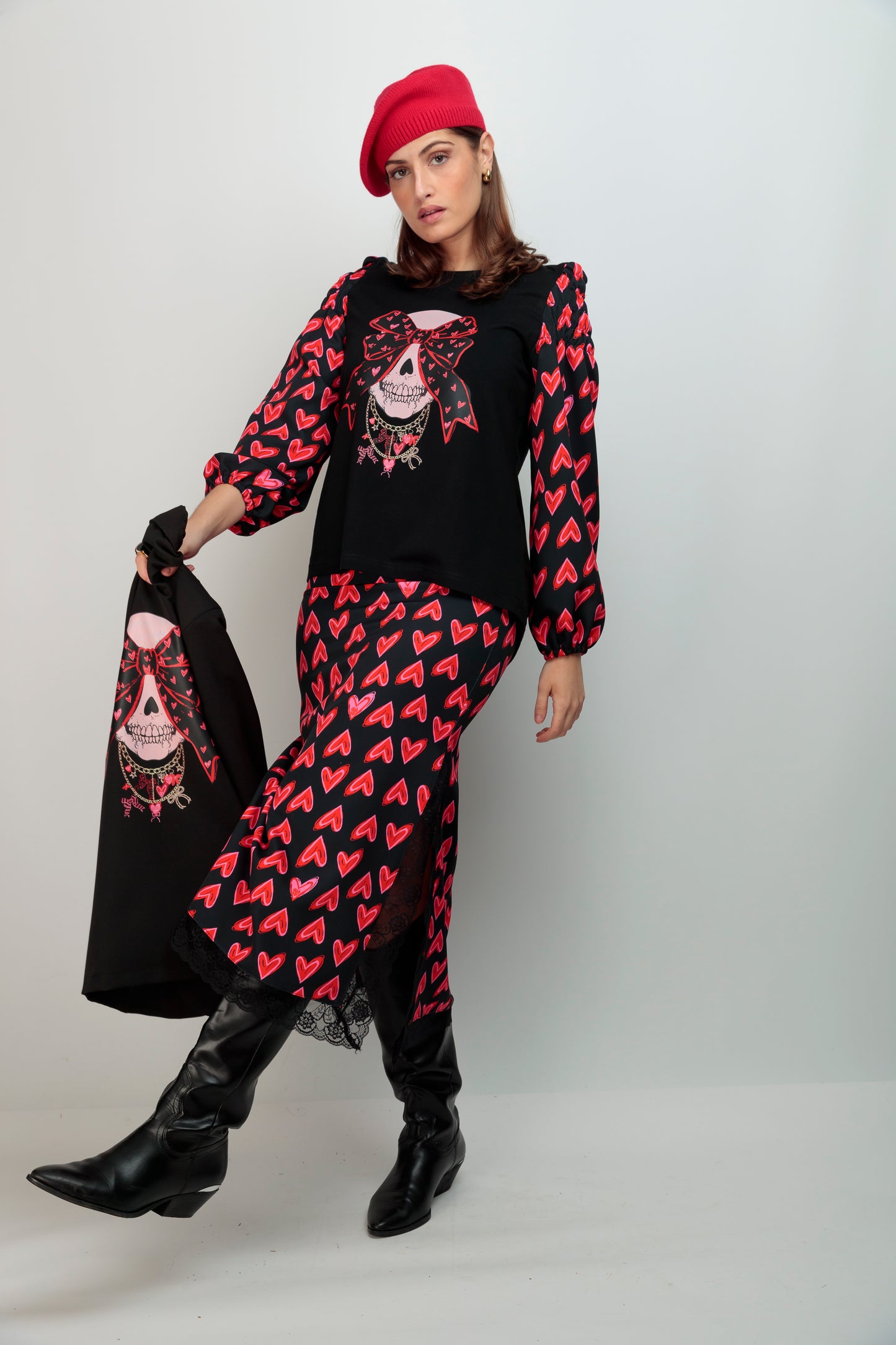 Camiseta Reina Skull Collares