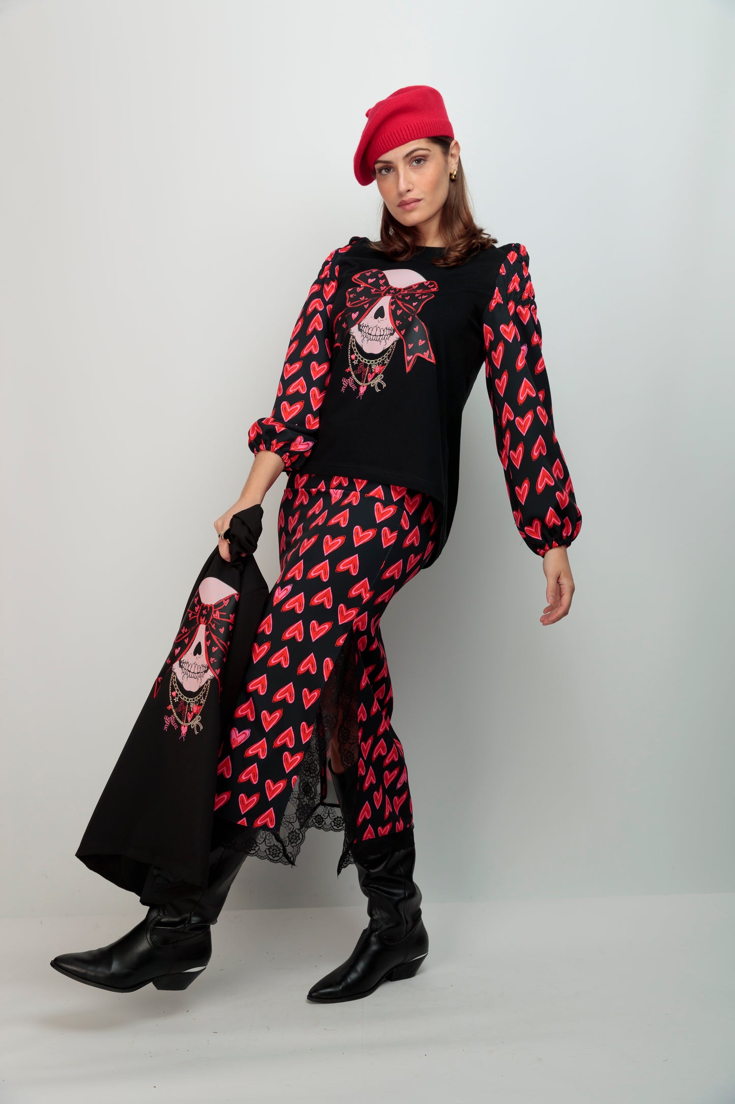 Camiseta Reina Skull Collares