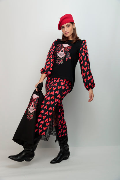 Camiseta Reina Skull Collares