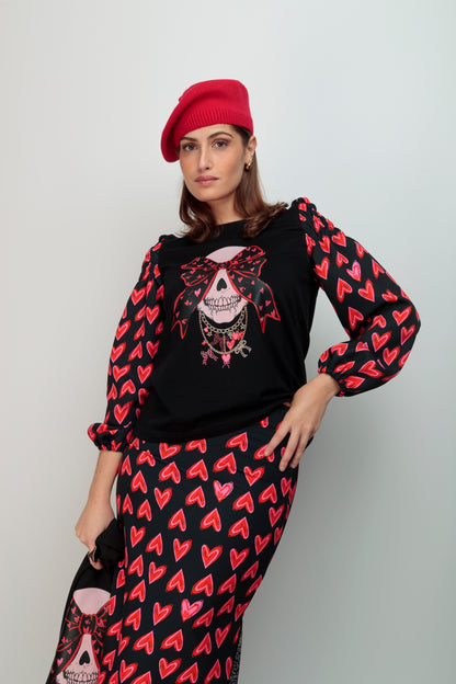 Camiseta Reina Skull Collares