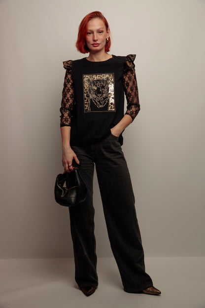 Camiseta Rita Tiger Strass