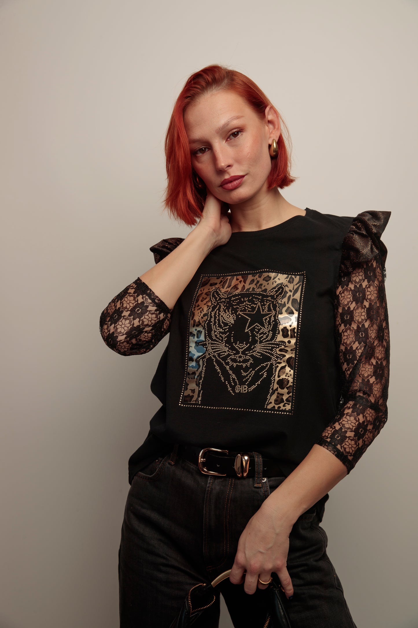 Camiseta Rita Tiger Strass