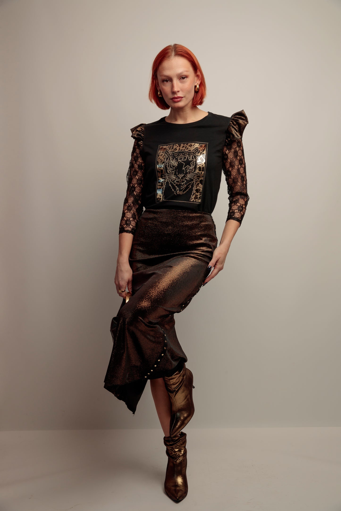 Camiseta Rita Tiger Strass