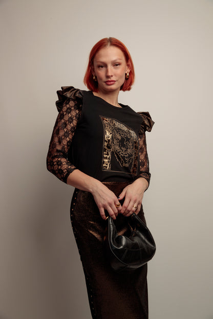 Camiseta Rita Tiger Strass