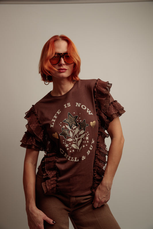 Camiseta Tul Plus Life Is Now
