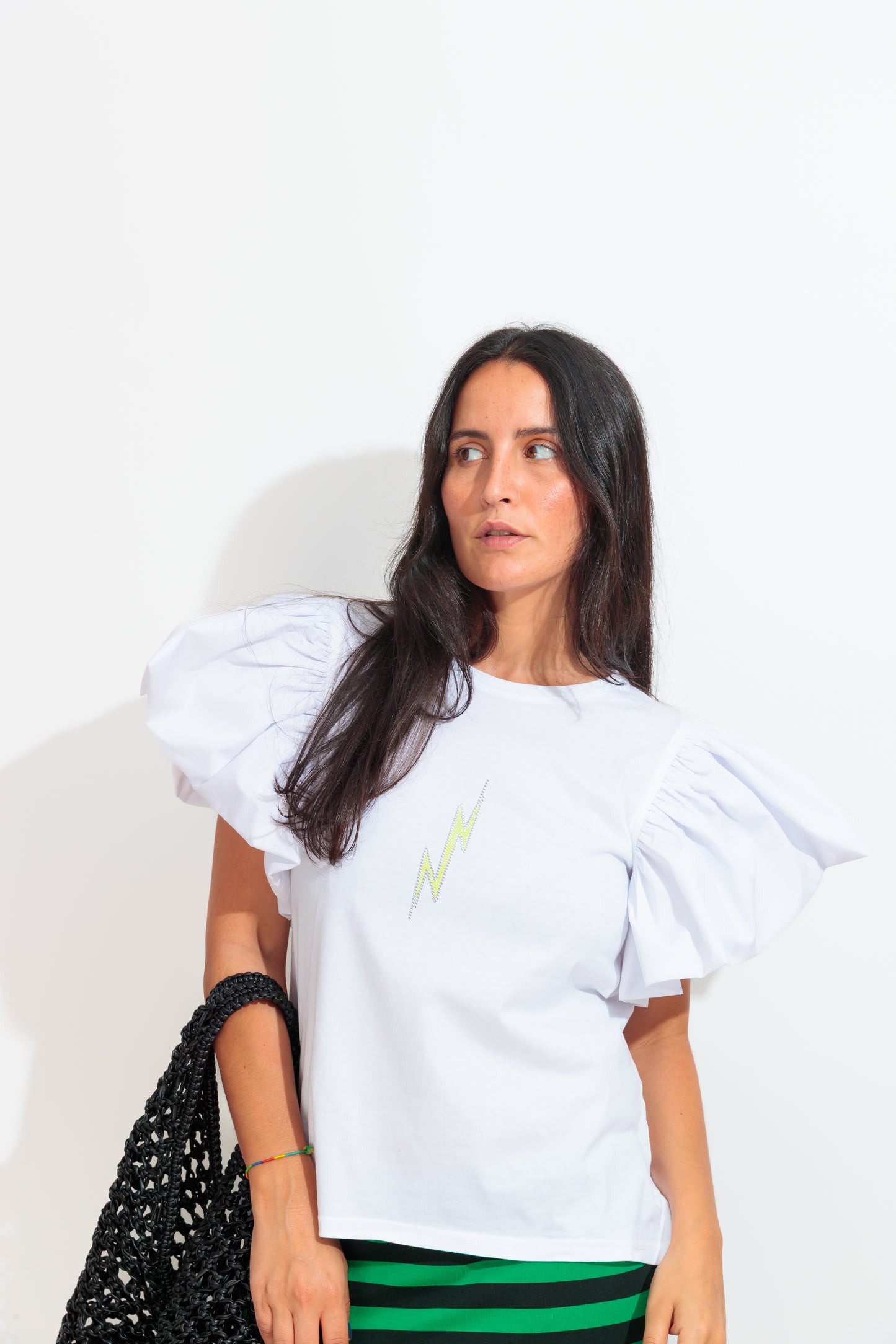 Camiseta Volantes Rayo Strass