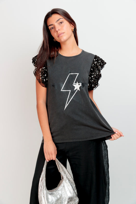 Camiseta Dua Rayo Tiger Negro