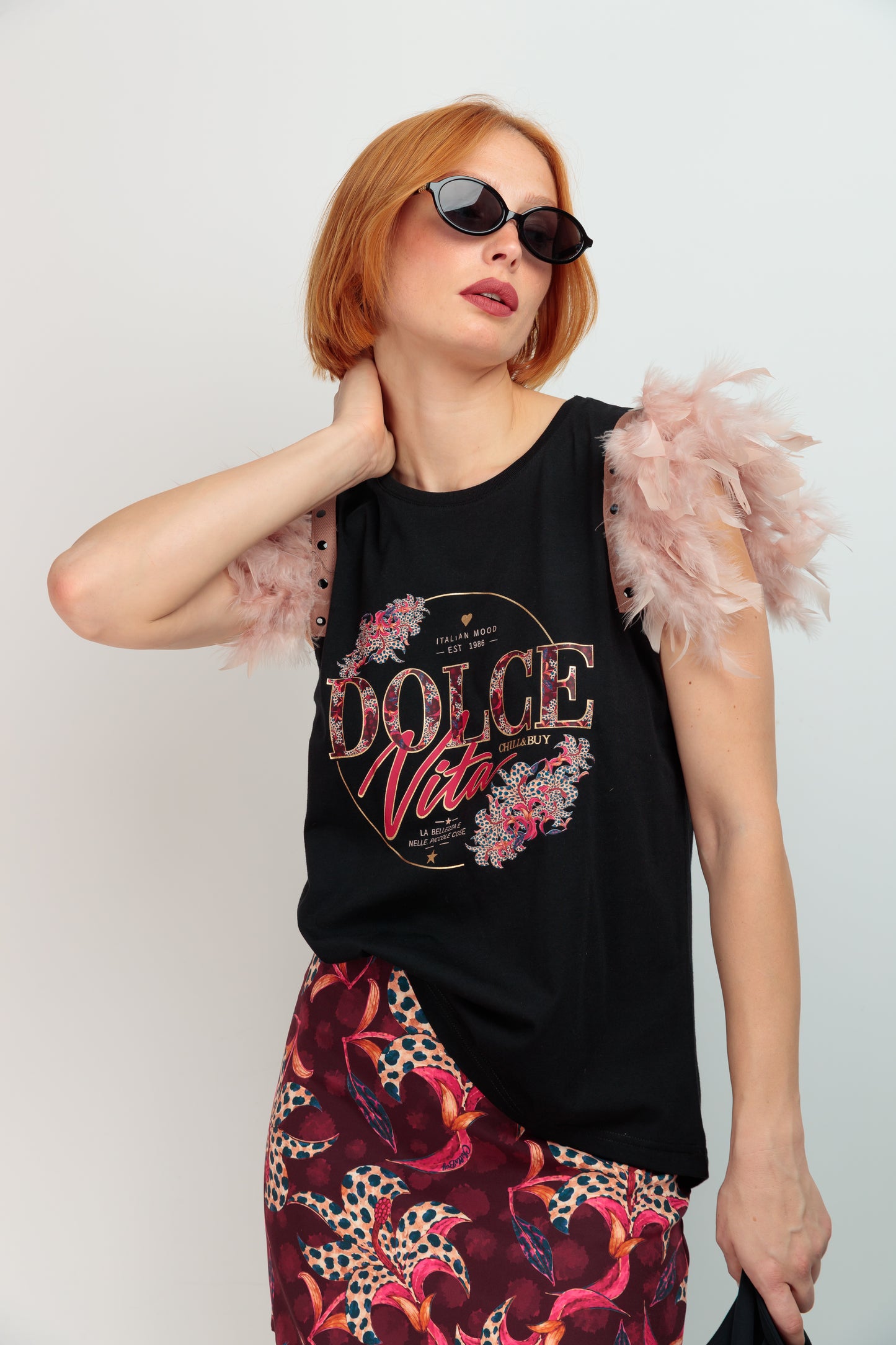 Camiseta Plumas Dolce Vita