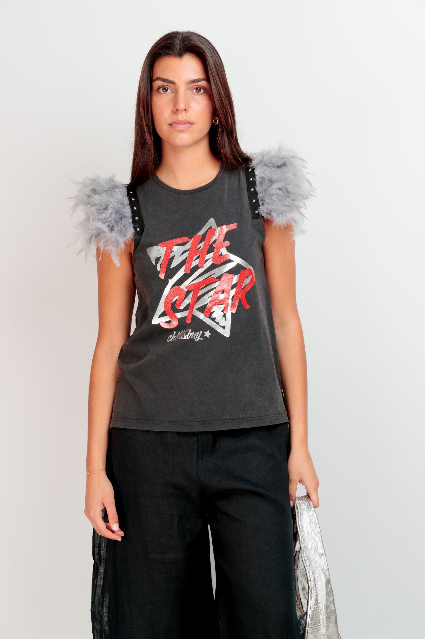 T-shirt à plumes étoilées
