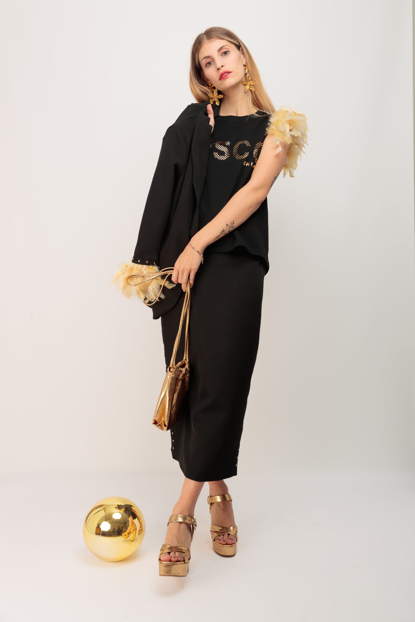 Camiseta Plumas Disco