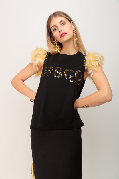 Camiseta Plumas Disco