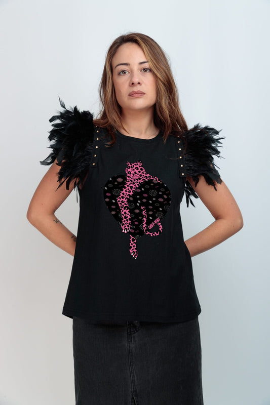 CAMI PLUMAS TIGRE DESEO