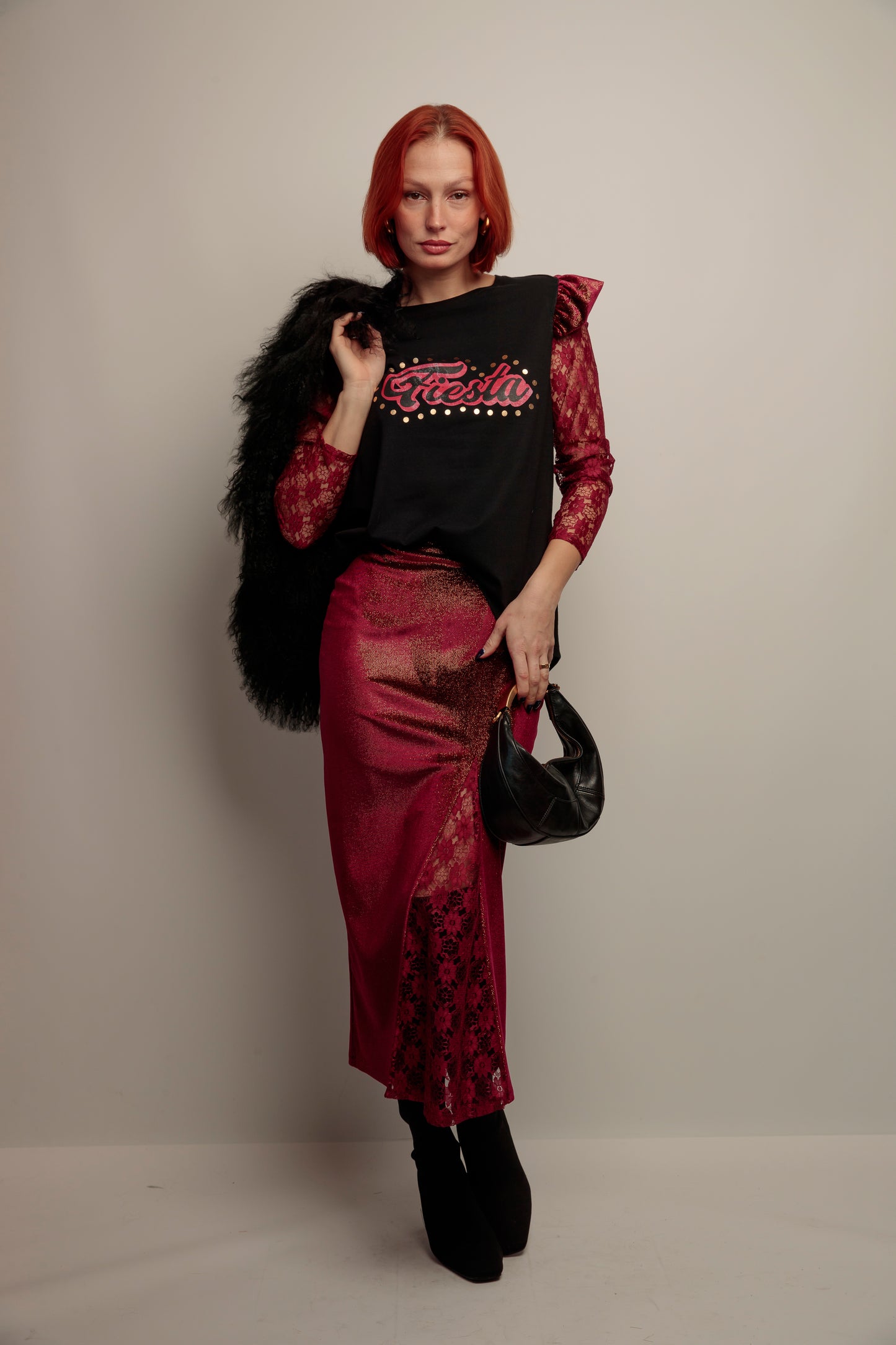 Camiseta Rita Fiesta Granate