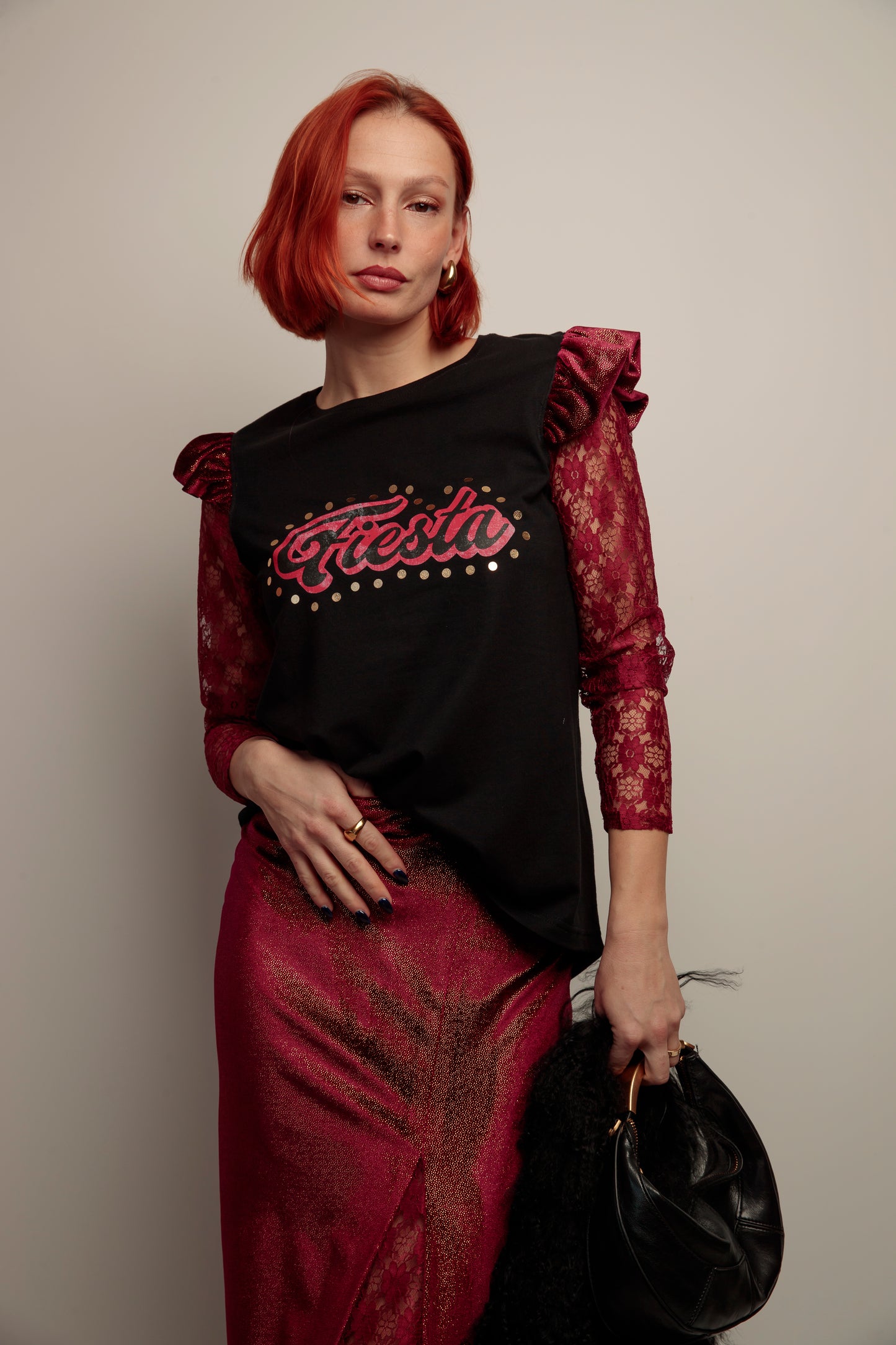 Camiseta Rita Fiesta Granate