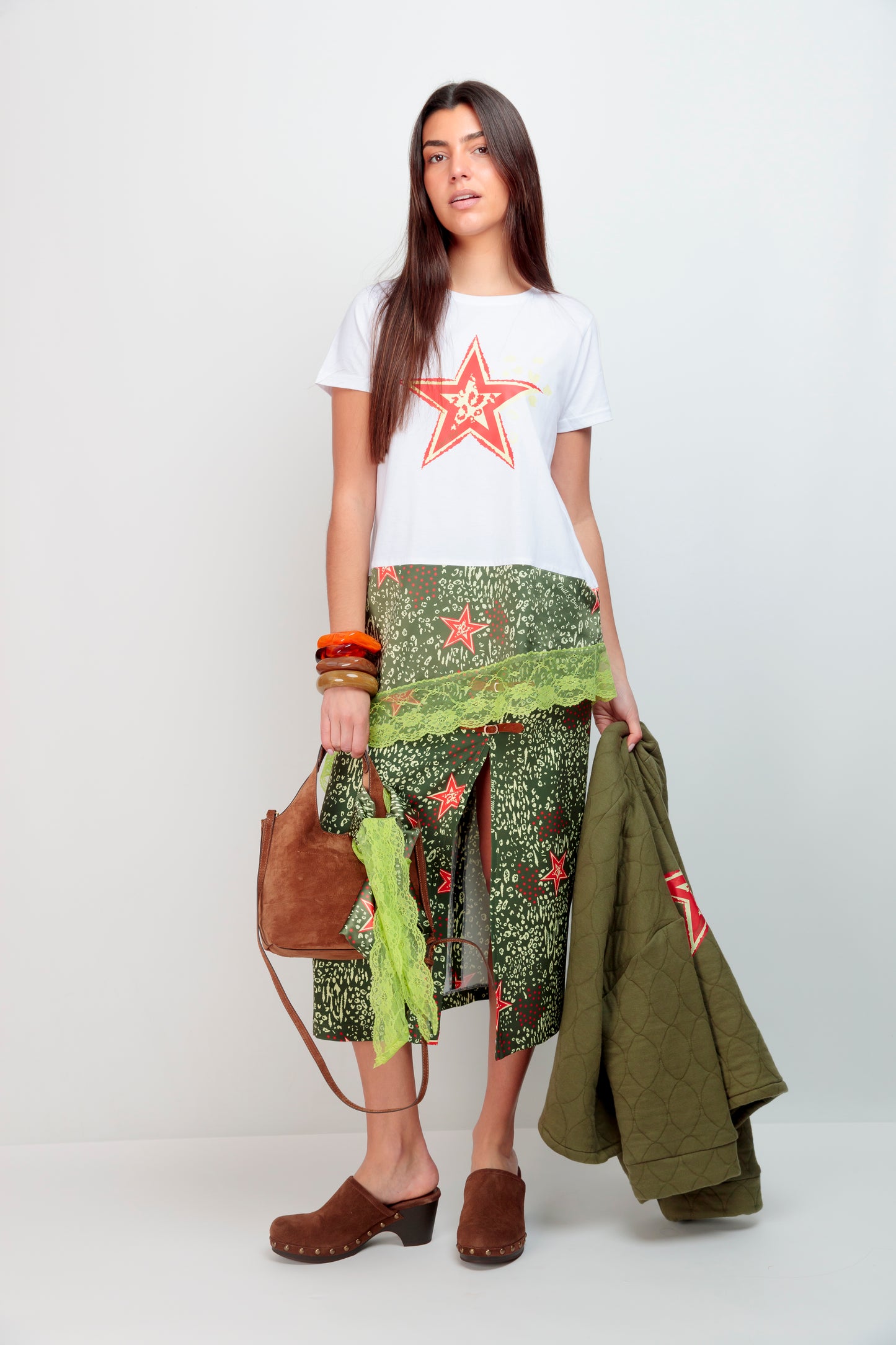 T-shirt Combiné Star Corail