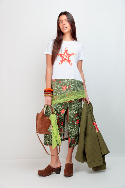 T-shirt Combiné Star Corail