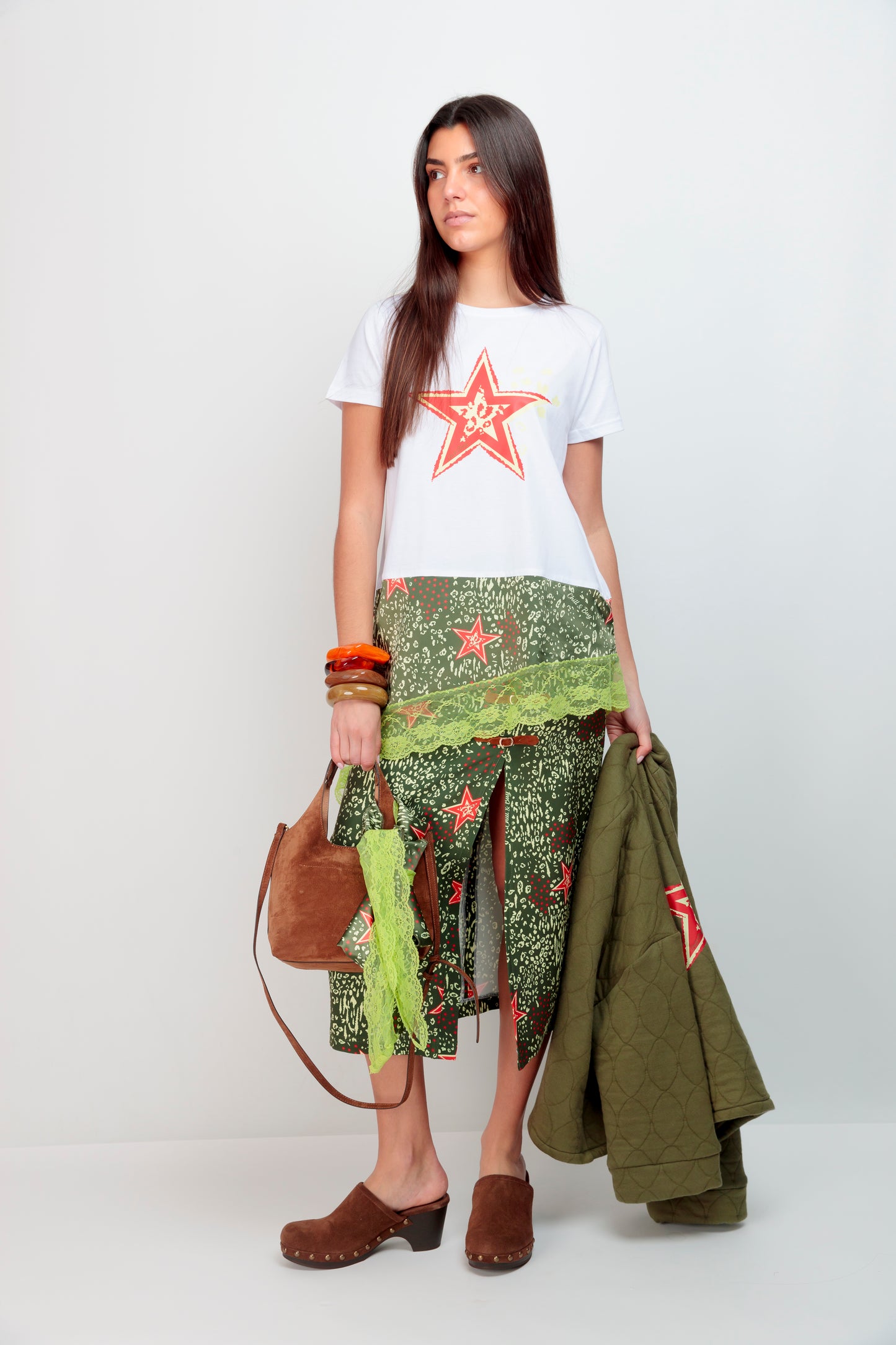 T-shirt Combiné Star Corail