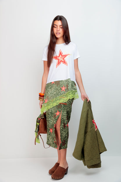 T-shirt Combiné Star Corail