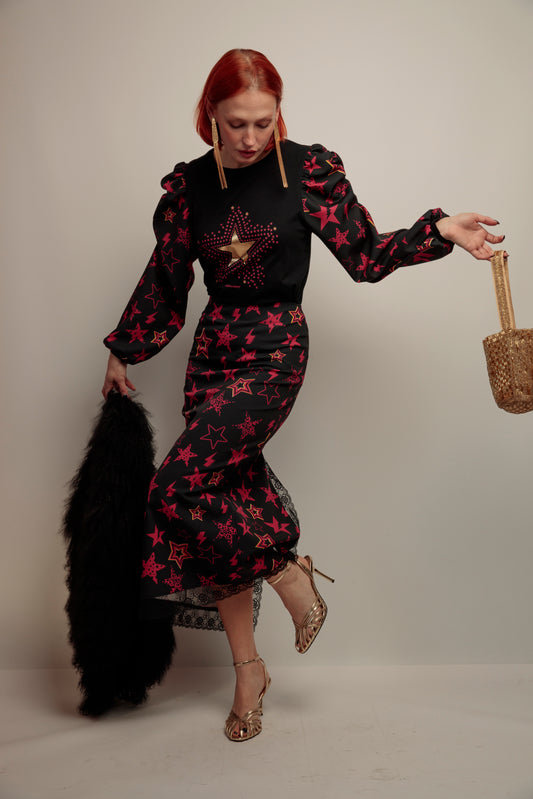 Camiseta Esencia Estrellas Granate