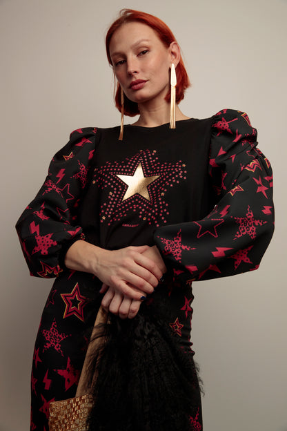 Camiseta Esencia Estrellas Granate