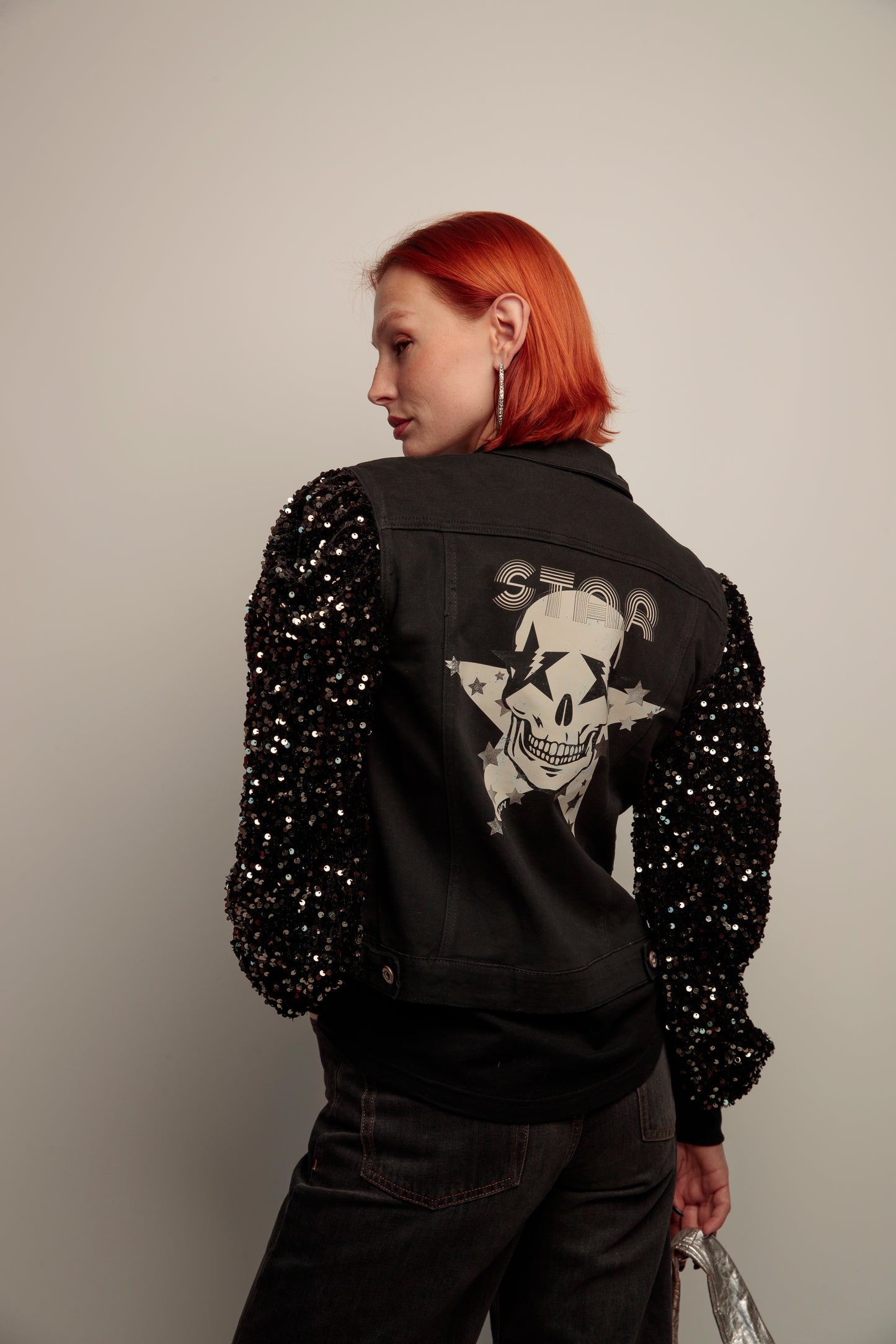 Cazadora Lentejuelas Skull Fiesta