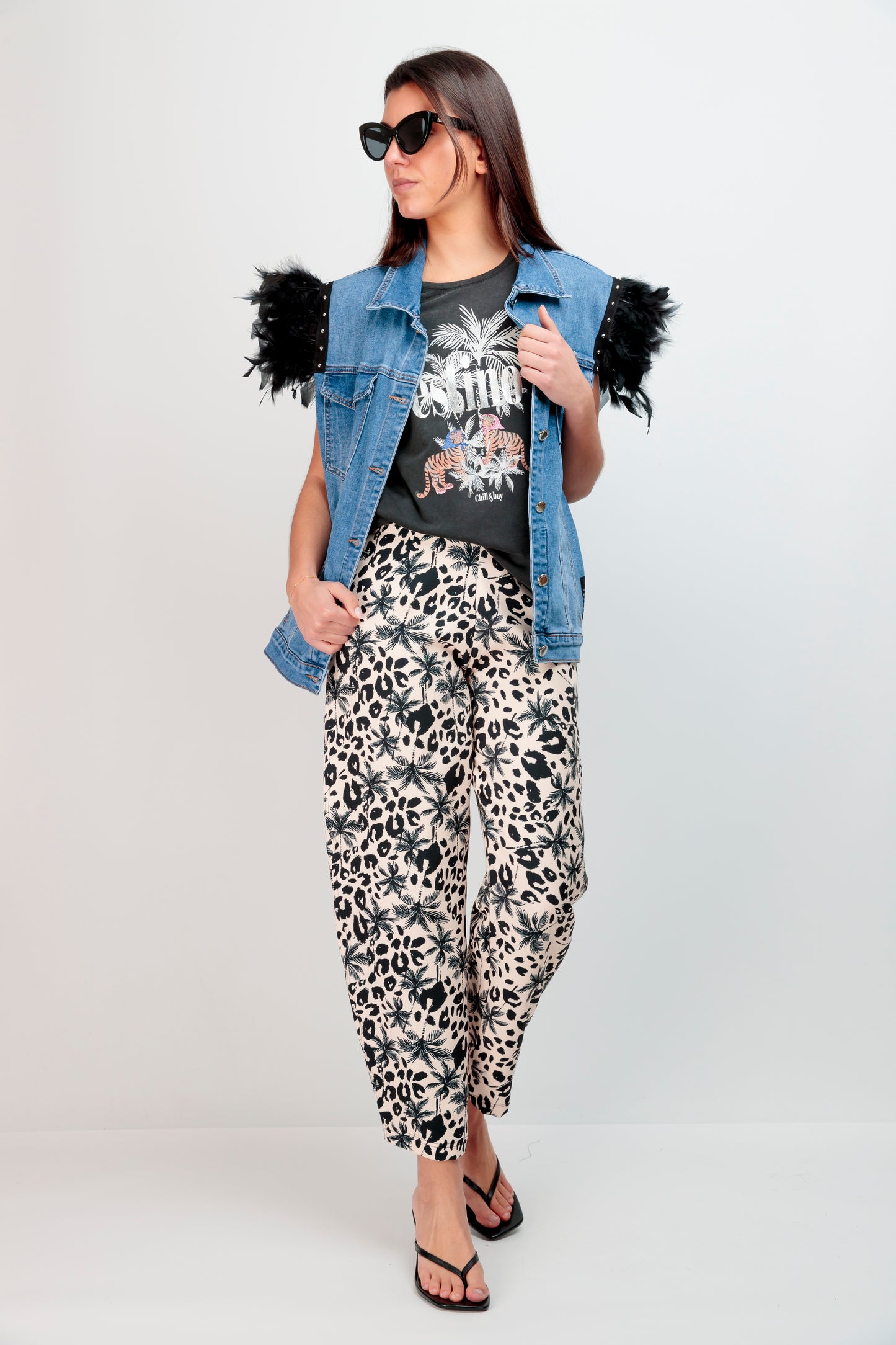 Doudoune sans manches Palm Tiger