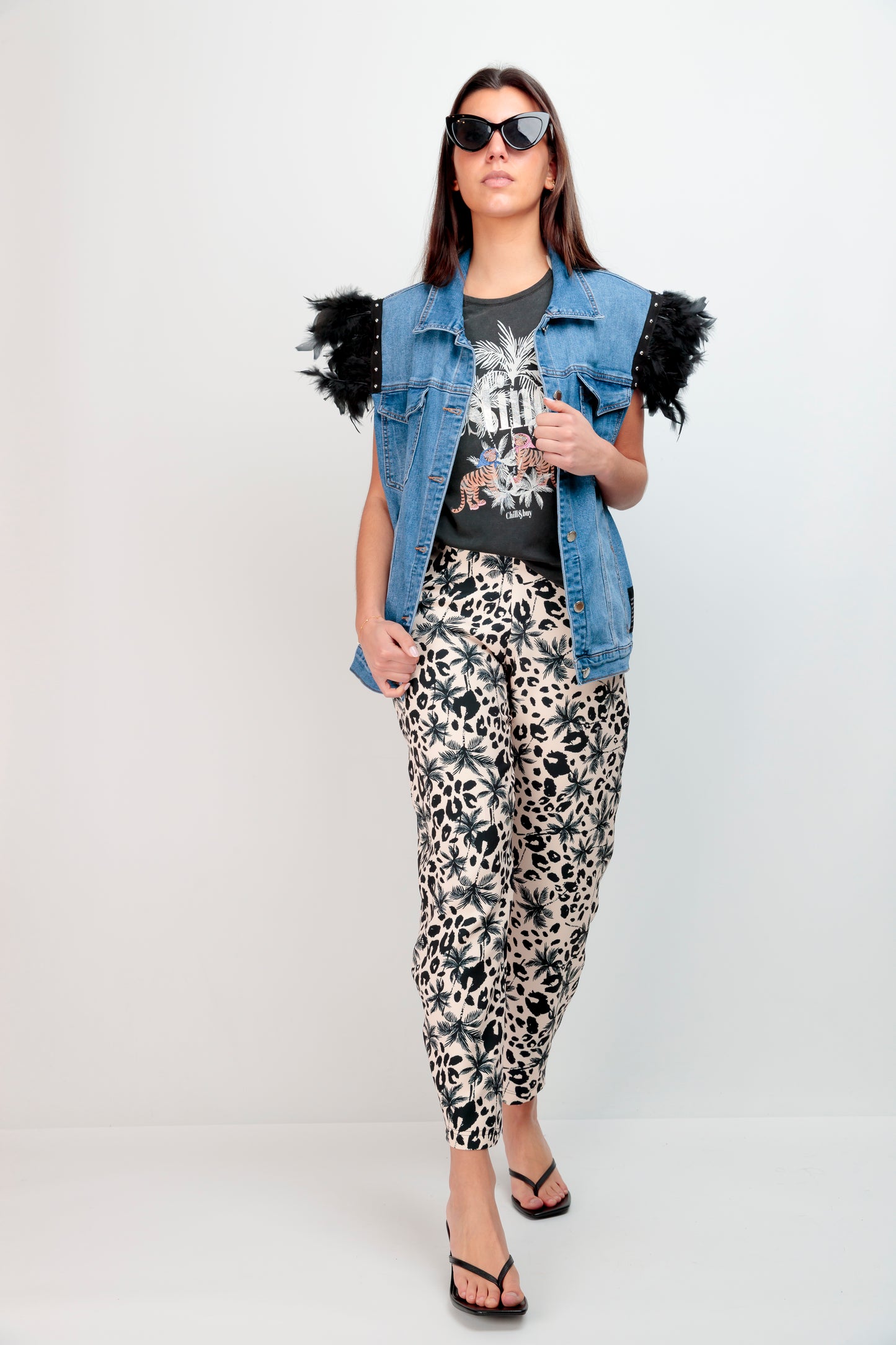 Doudoune sans manches Palm Tiger