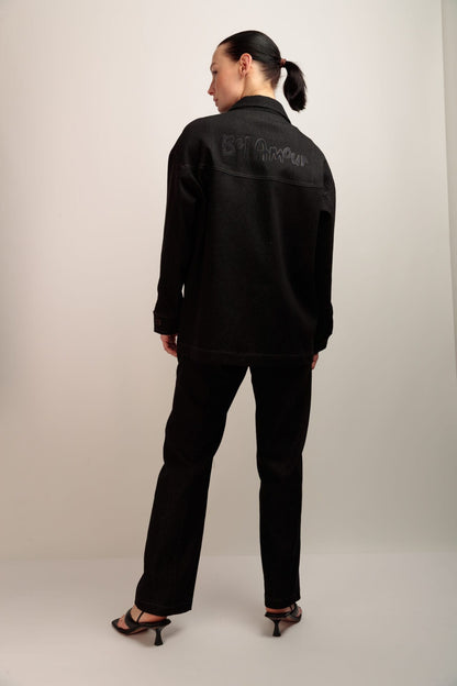 CHAQUETA DENIM NEGRO