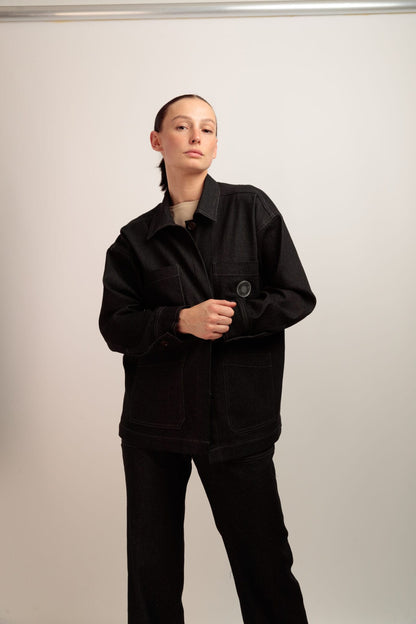 CHAQUETA DENIM NEGRO