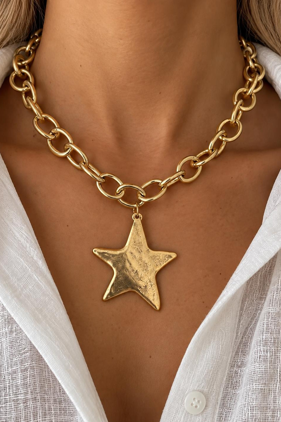 Collier Étoile Doré