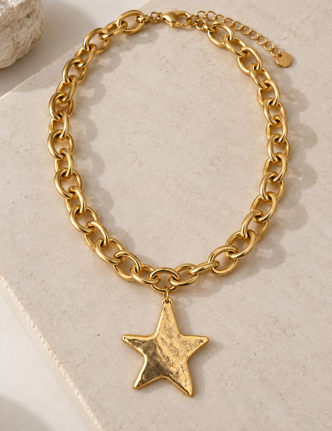 Collier Étoile Doré