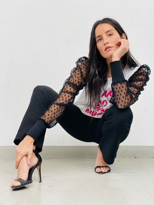 Camiseta Abullonada Frunces Plumeti