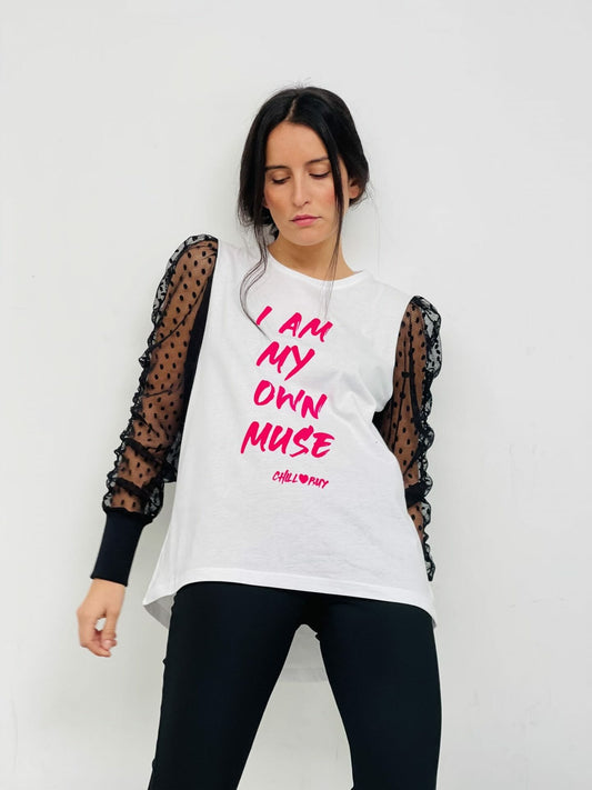 Camiseta Abullonada Frunces Plumeti Muse