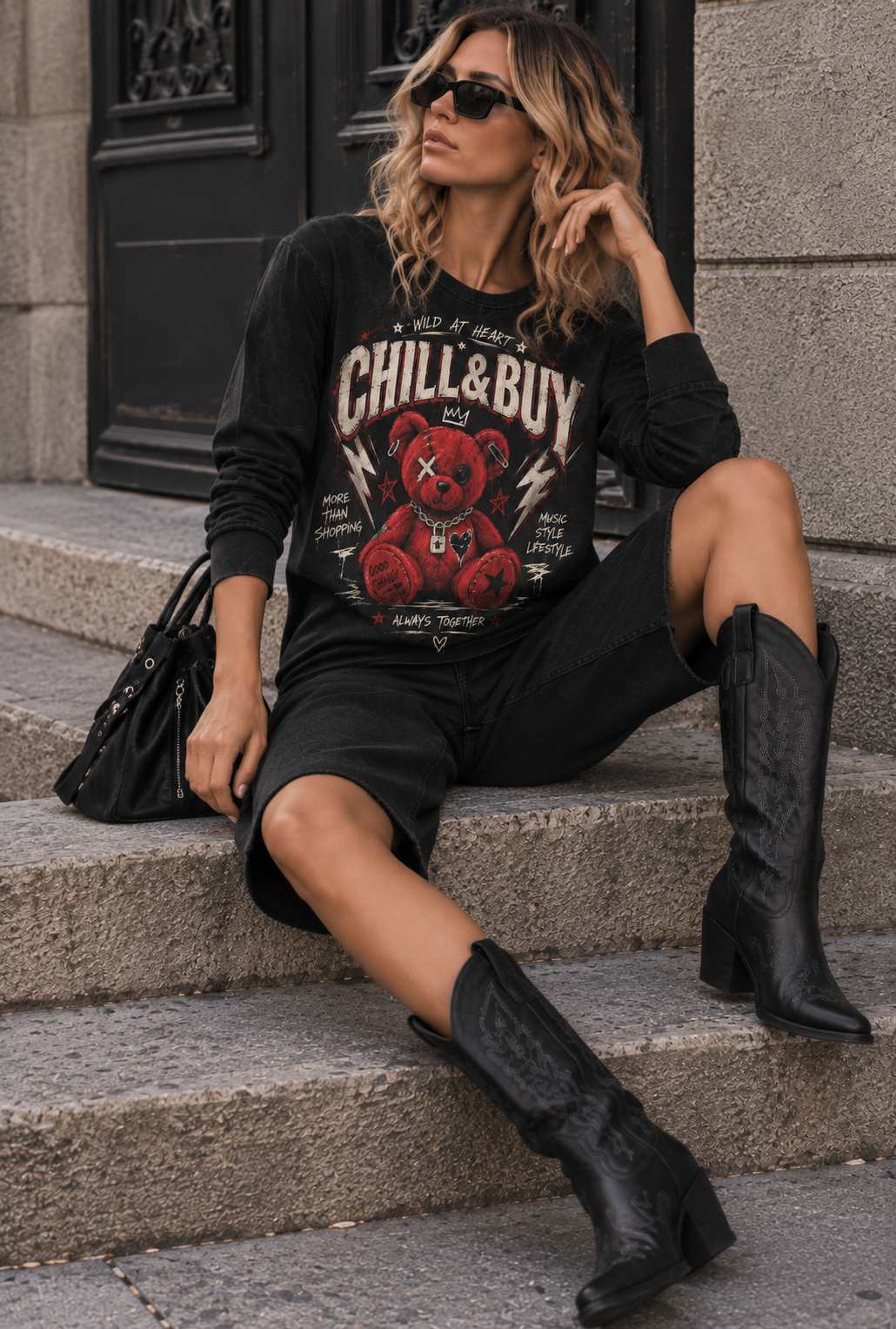 Camiseta Oso Rock