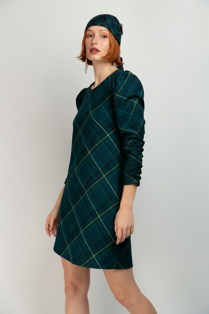 Vestido Lupita Tartán Verde