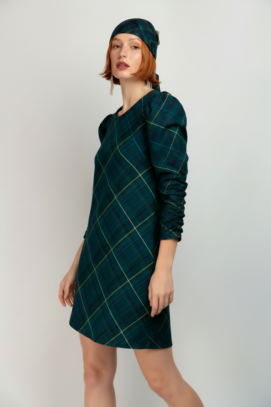 Vestido Lupita Tartán Verde