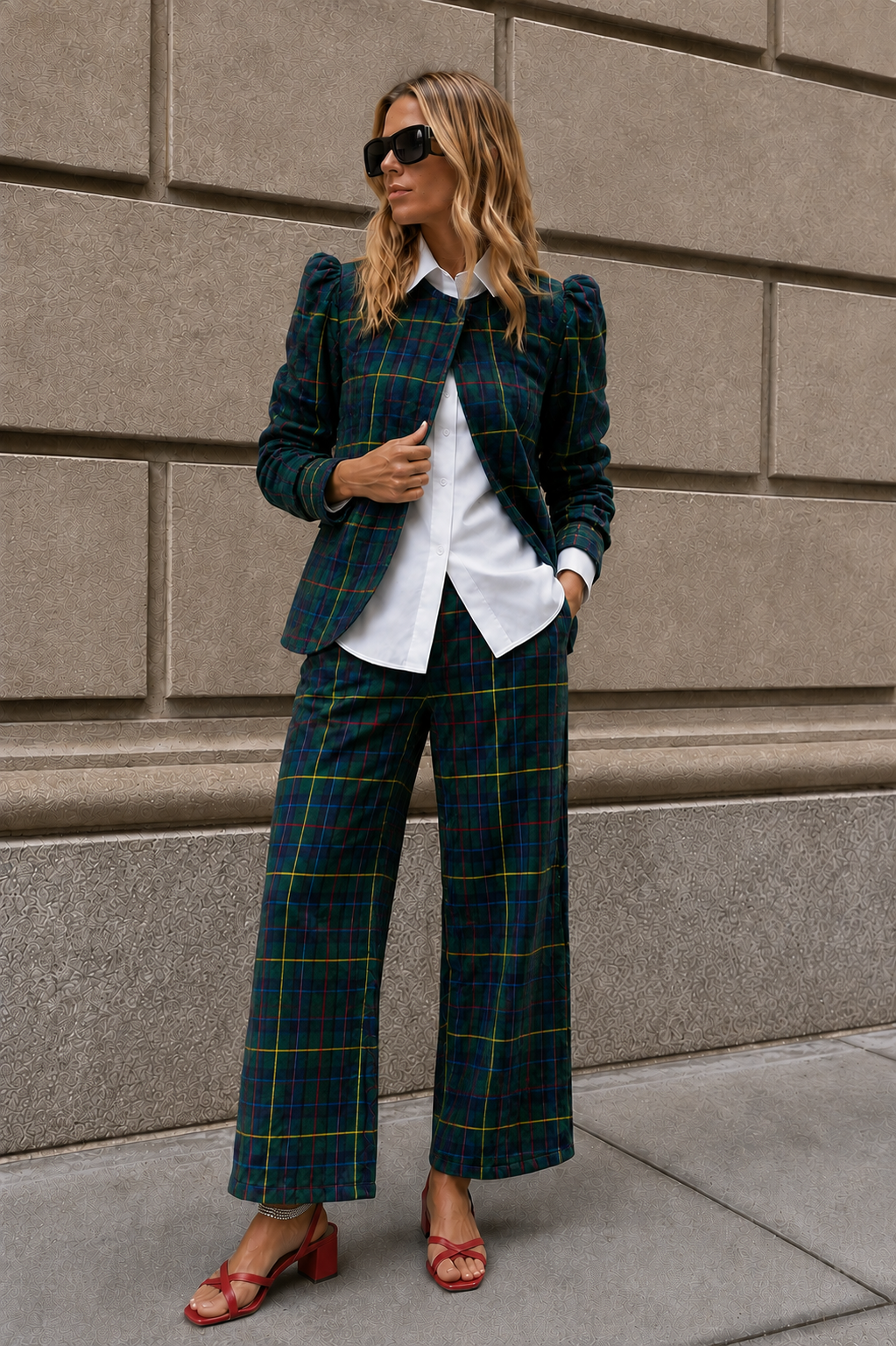 Green Braid Blazer