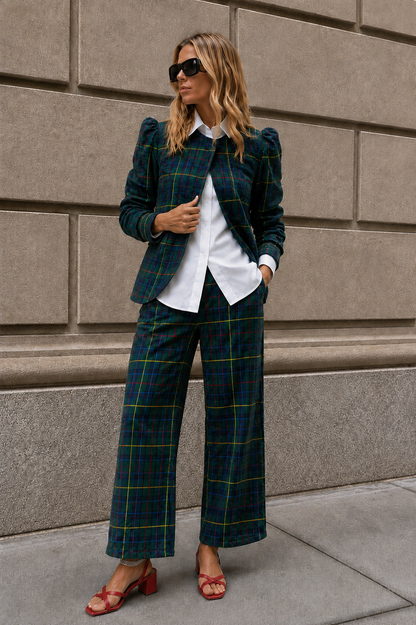 Green Braid Blazer