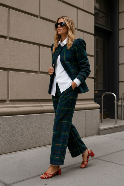 Green Braid Blazer