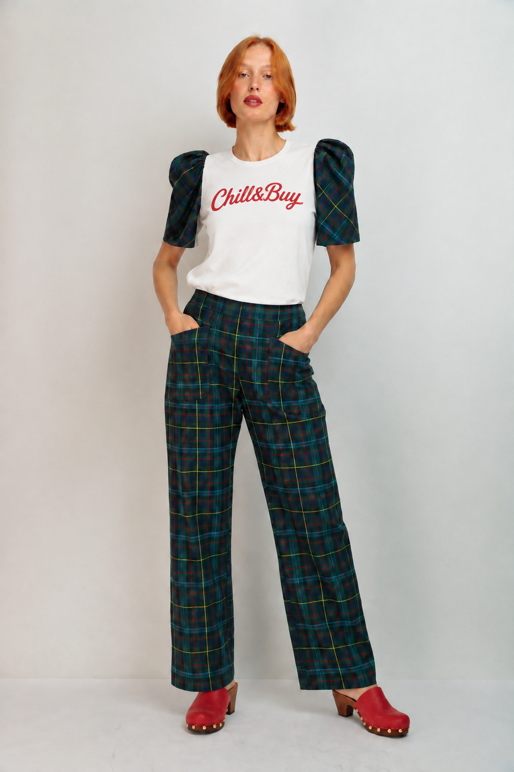 Pantalón Tartán Verde